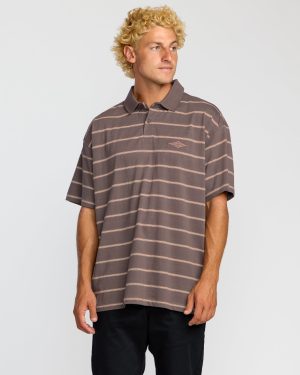 Shibuya Short Sleeve Polo Shirt - Grey Violet