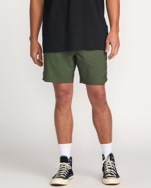 Surftrek Elastic Submersible 17 Hybrid Shorts - Dark Military