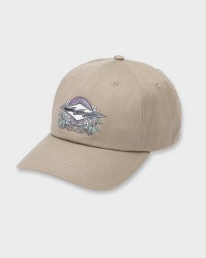 Crayon Wave Strapback Hat - Gravel