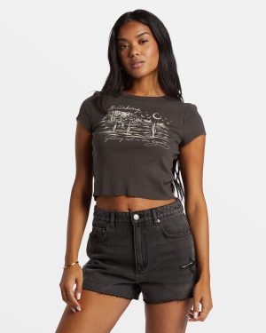 High Tides Denim Shorts - Fade To Black