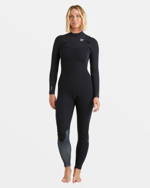 4/3mm Furnace Natural GBS Chest Zip Fullsuit - Black Tiki