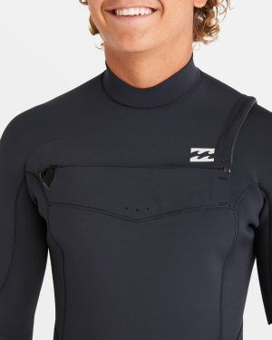 2/2mm Absolute Natural Upcycler GBS Chest Zip Long Sleeve Springsuit - Black
