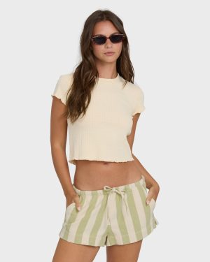 Low Tide Yarn-Dye Woven Shorts - Cactus