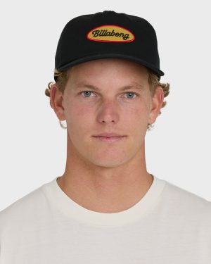 Caution Snapback Hat - Black