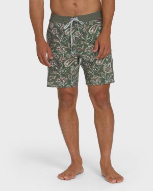 Good Times Lo Tide 18 Boardshorts - Winter Moss