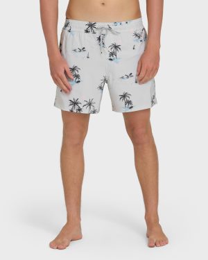 Lineup Layback 16 Trunks - Fog Gray