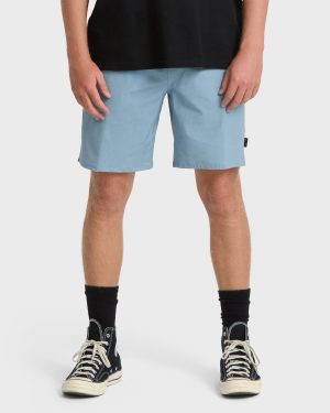 Crossfire Elastic Wave Washed 18 Hybrid Shorts - Blue Fog