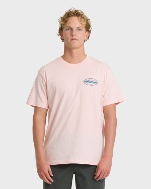 Rotor Diamond Premium Short Sleeve Knit Graphic T-Shirt - Light Pink