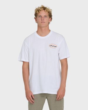 Rotor Diamond Premium Short Sleeve Knit Graphic T-Shirt - White