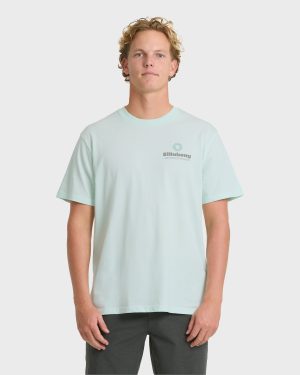 Single Fin Premium Short Sleeve Knit T-Shirt - Sea Glass